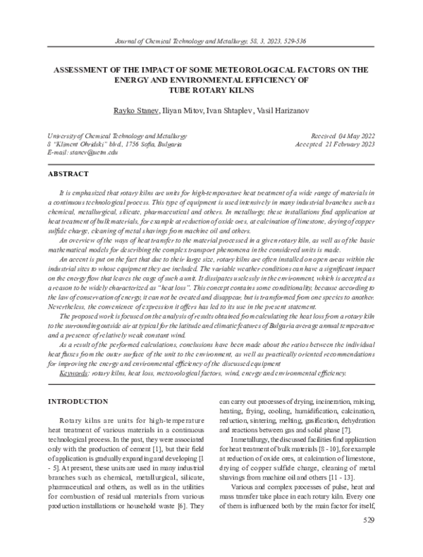 (PDF) Assessment of the impact of some meteorological factors on the ...