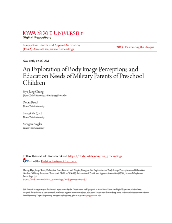 (PDF) An Exploration of Body Image Perceptions and Education Needs of ...