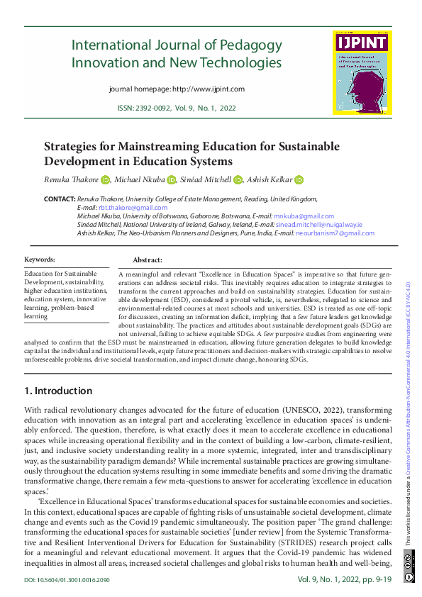 (PDF) International Journal of Pedagogy Innovation and New Technologies