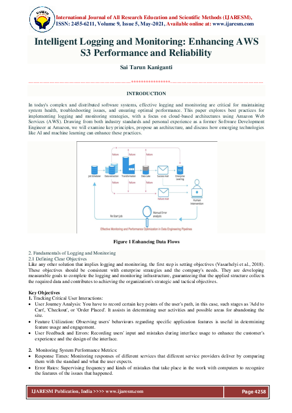 (PDF) Intelligent Logging and Monitoring: Enhancing AWS S3 Performance ...