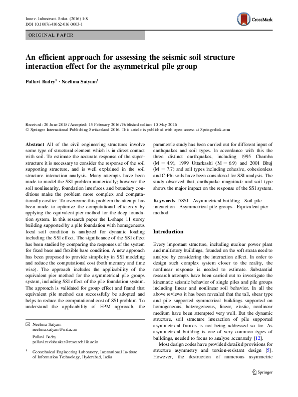 (PDF) An efficient approach for assessing the seismic soil structure ...