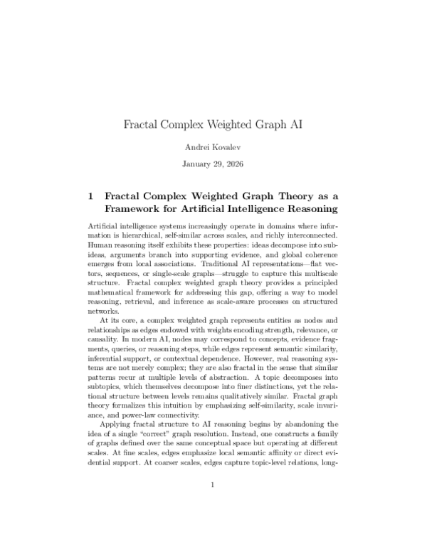 (PDF) Fractal Complex Weighted Graph AI