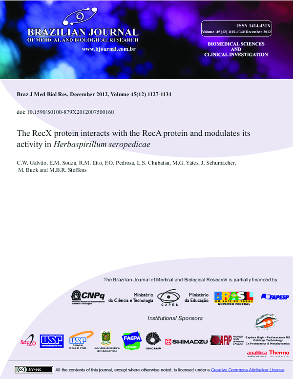 (PDF) The RecX protein interacts with the RecA protein and modulates ...