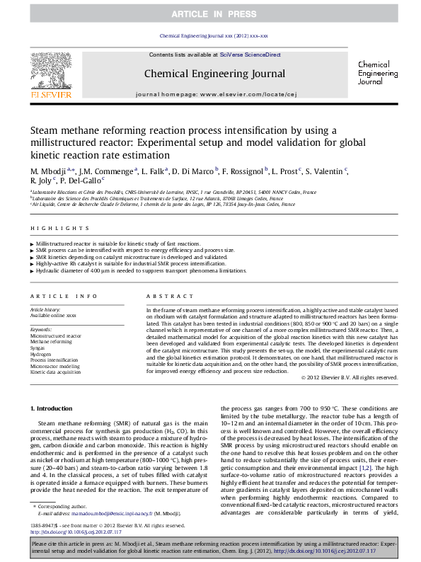 (PDF) Steam methane reforming reaction process intensification by using ...