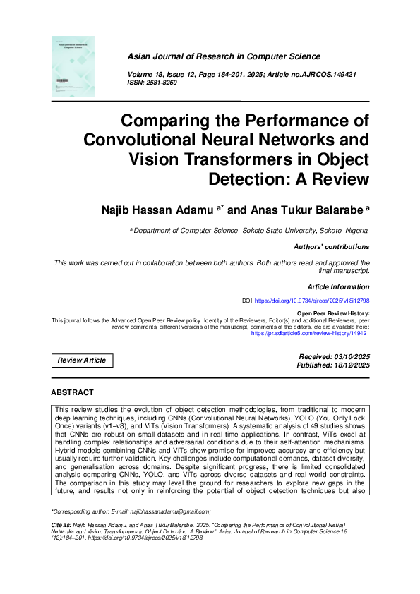 (PDF) Comparing the Performance of Convolutional Neural Networks and ...