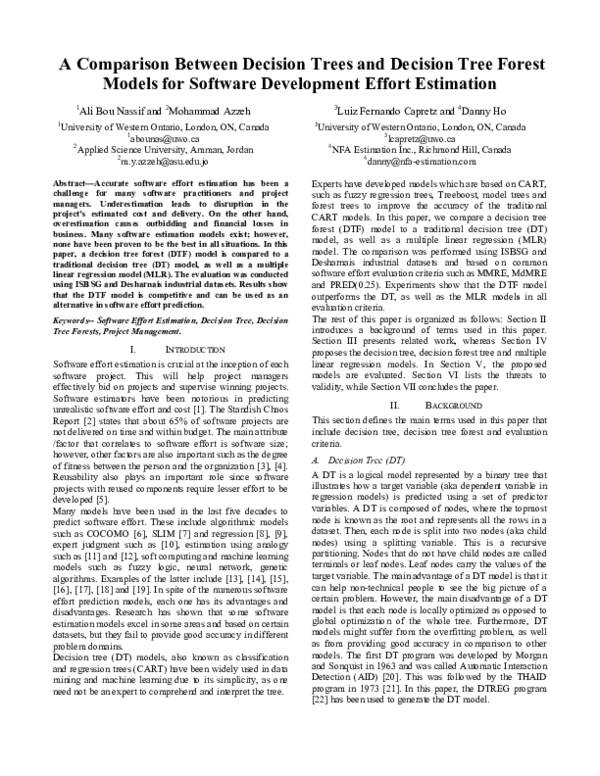 (PDF) A comparison between decision trees and decision tree forest ...