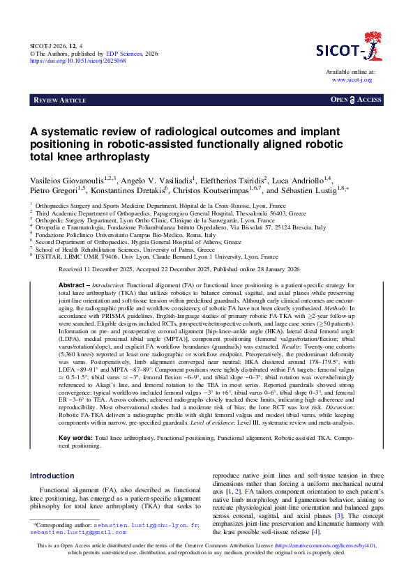 (PDF) A systematic review of radiological outcomes and implant ...
