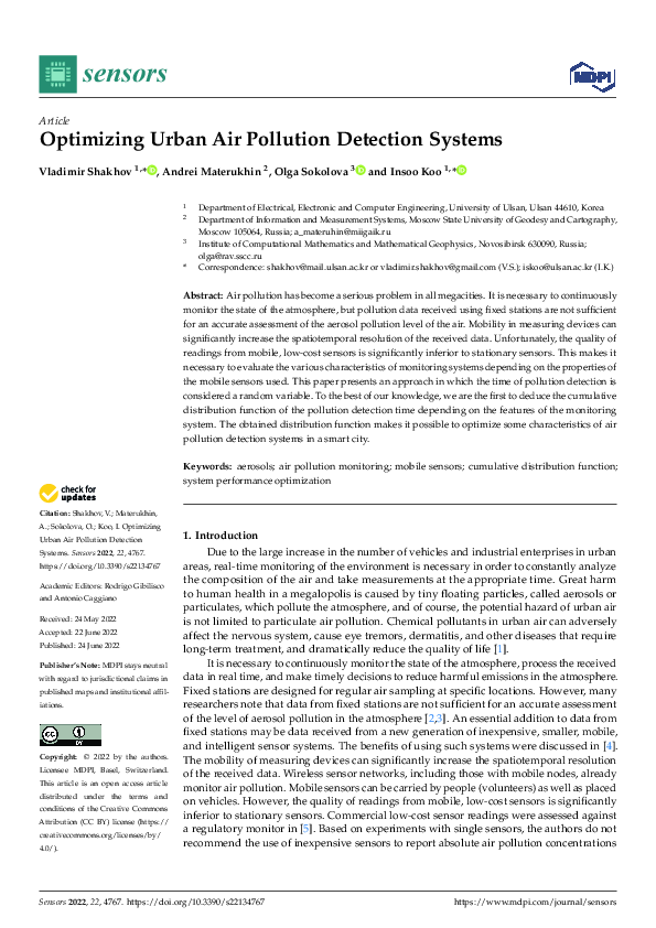 (PDF) Optimizing Urban Air Pollution Detection Systems