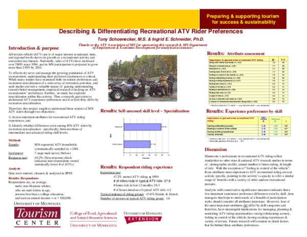 (PDF) Describing & Differentiating Recreational ATV Rider Preferences