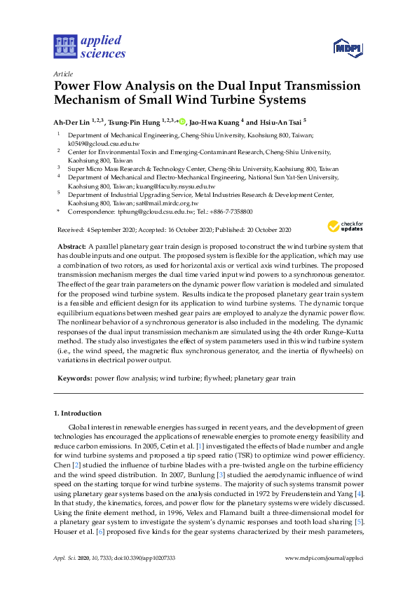 (PDF) Power Flow Analysis on the Dual Input Transmission Mechanism of ...