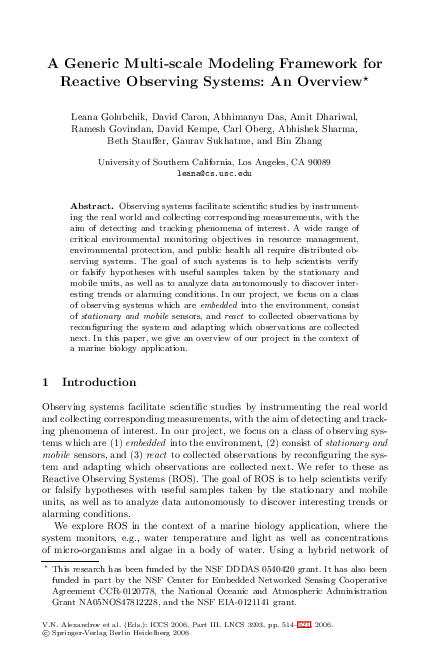 (PDF) A Generic Multi-scale Modeling Framework for Reactive Observing ...