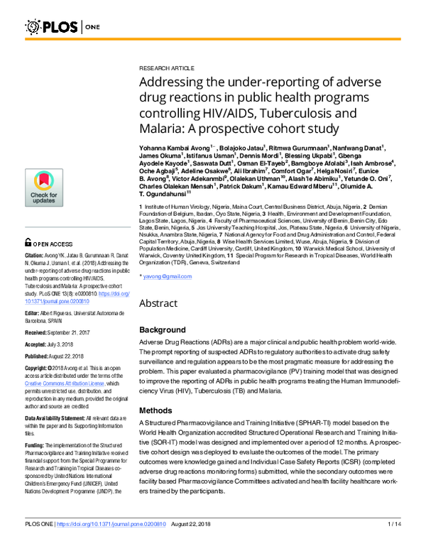 (PDF) Addressing the under-reporting of adverse drug reactions in ...