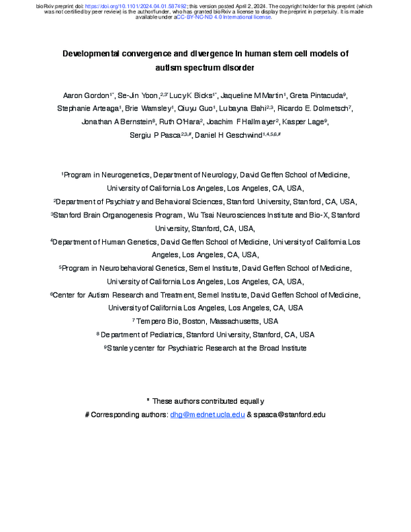 (PDF) Developmental convergence and divergence in human stem cell ...