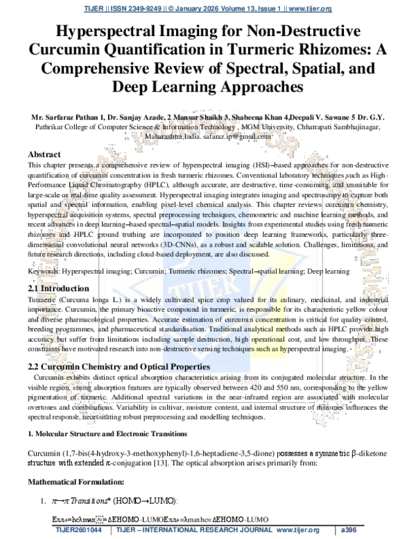 (PDF) Hyperspectral Imaging for Non-Destructive Curcumin Quantification ...
