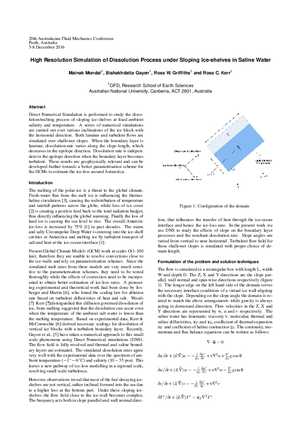 (PDF) High resolution simulation of dissolution process under sloping ...