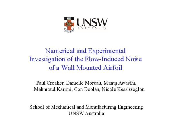 (PDF) Numerical and Experimental Investigation of the Flow-Induced ...