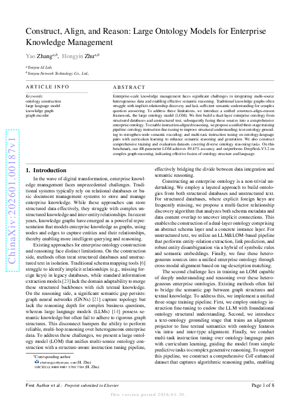 (PDF) Construct, Align, and Reason: Large Ontology Models for ...