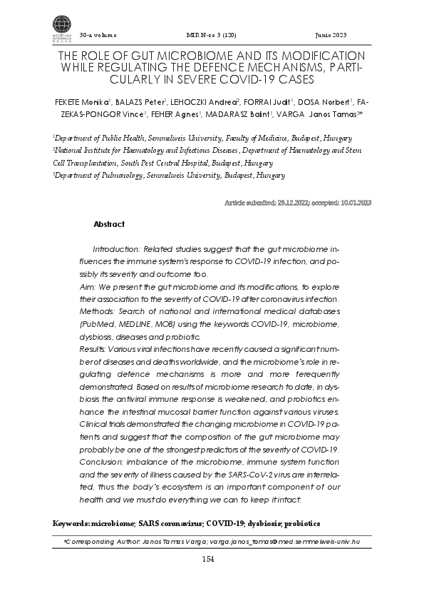 (PDF) The role of gut microbiome and its modification while regulating ...