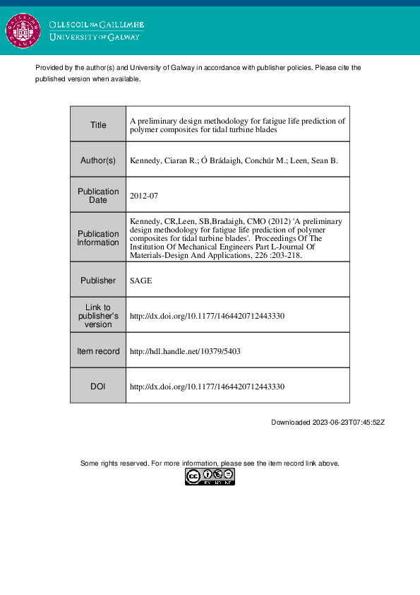 (PDF) A preliminary design methodology for fatigue life prediction of ...