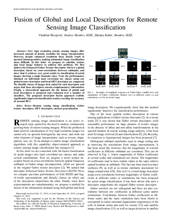 (PDF) Fusion of Global and Local Descriptors for Remote Sensing Image ...