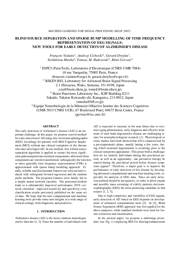 (PDF) Blind source separation and sparse bump modelling of time ...