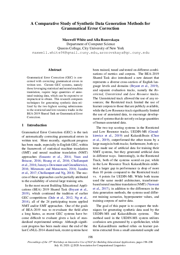 (PDF) A Comparative Study of Synthetic Data Generation Methods for ...