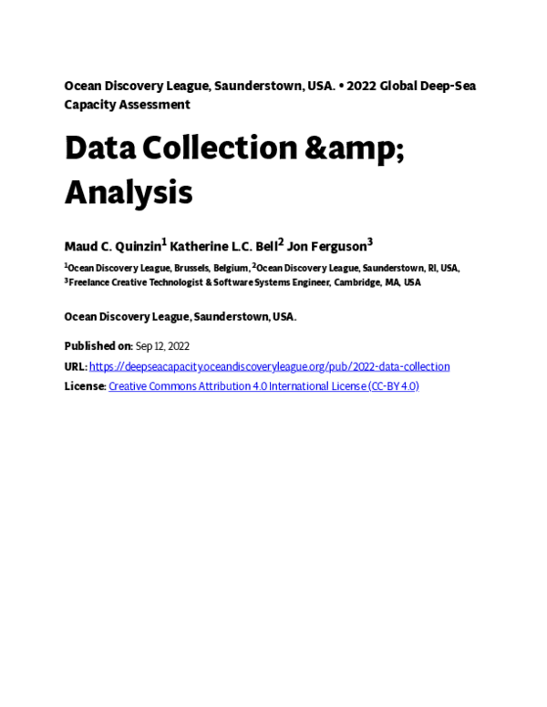(PDF) Data Collection & Analysis