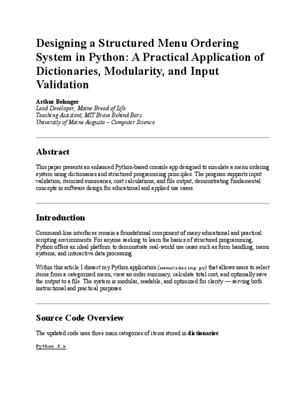 (PDF) Designing a Structured Menu Ordering System in Python: A ...