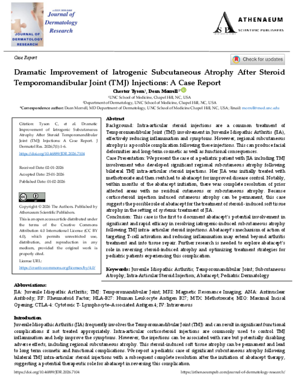(PDF) Dramatic Improvement of Iatrogenic Subcutaneous Atrophy After ...