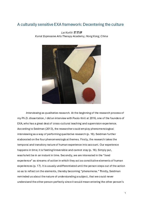 (PDF) A Culturally Sensitive EXA framework: Decentering the culture