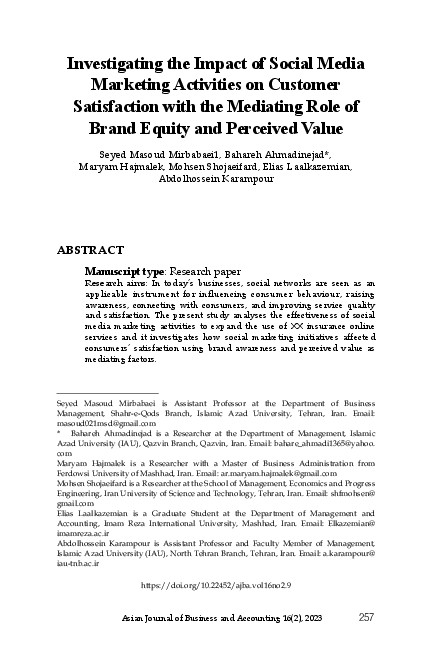 (PDF) Investigating the Impact of Social Media Marketing Activities on ...