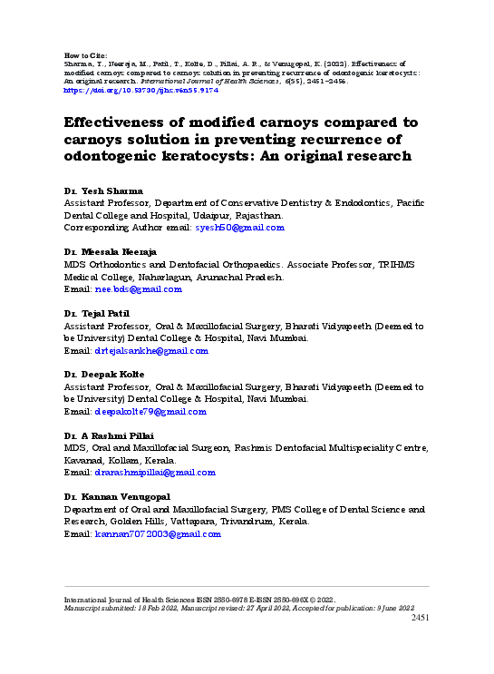 (PDF) Effectiveness of modified carnoys compared to carnoys solution in ...