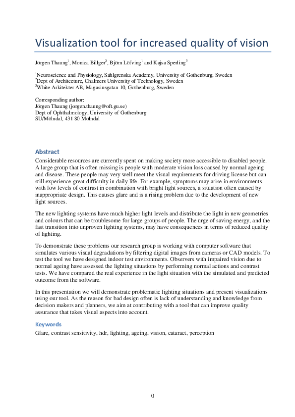 (PDF) Visualization tool for increased quality of vision
