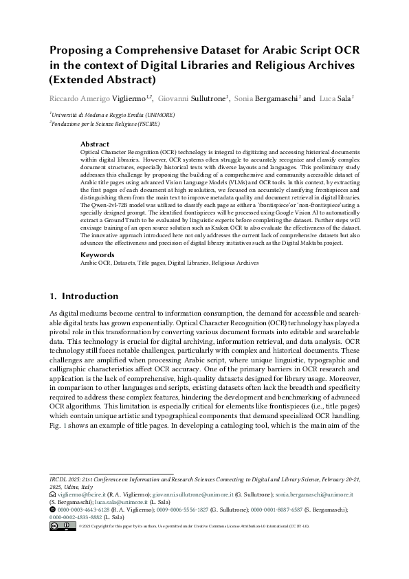 (PDF) Proposing a Comprehensive Dataset for Arabic Script OCR in the ...