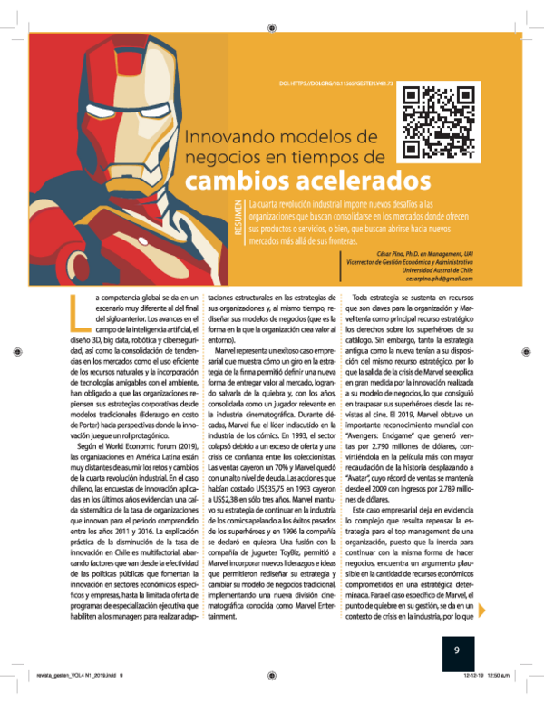 (PDF) Innovando los modelos de negocios en tiempos de cambios acelerados