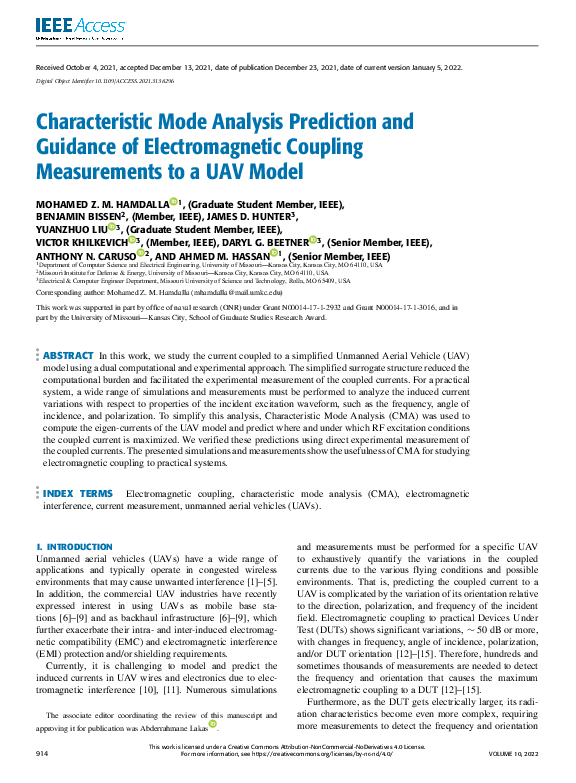 (PDF) Characteristic Mode Analysis Prediction and Guidance of ...