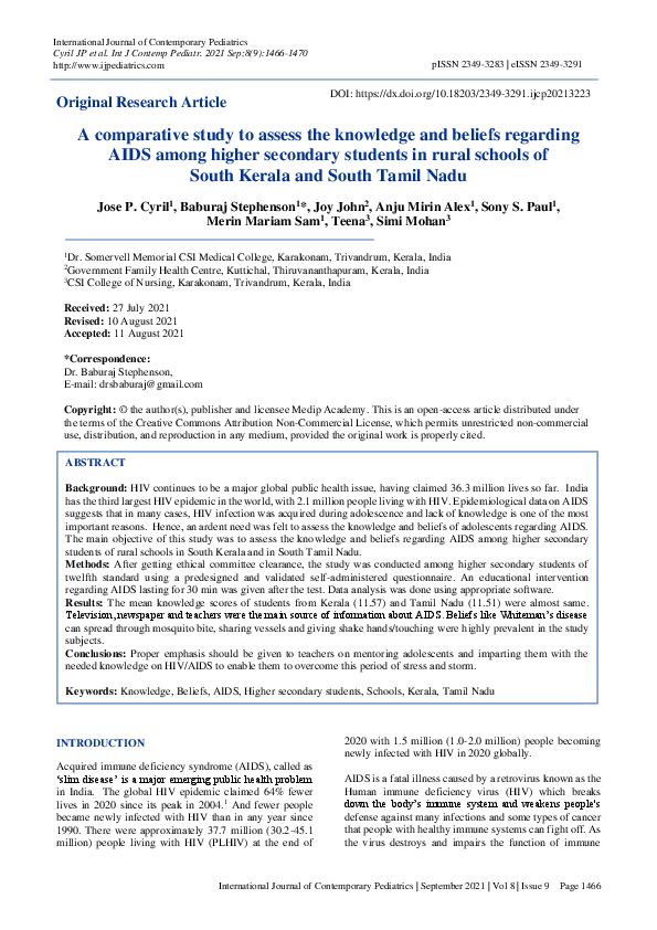 (PDF) A comparative study to assess the knowledge and beliefs regarding ...