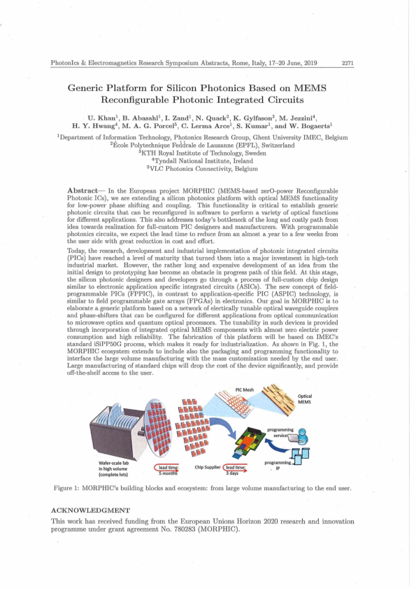 (PDF) Generic platform for silicon photonics based on MEMS ...