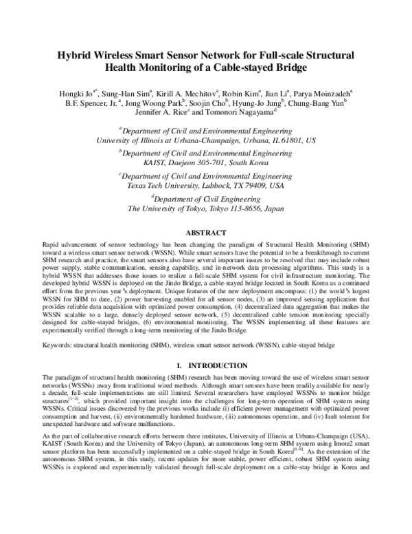 (PDF) Hybrid wireless smart sensor network for full-scale structural ...
