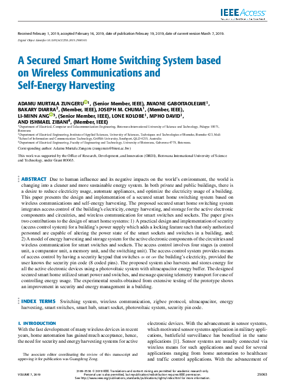 (PDF) A Secured Smart Home Switching System based on Wireless ...