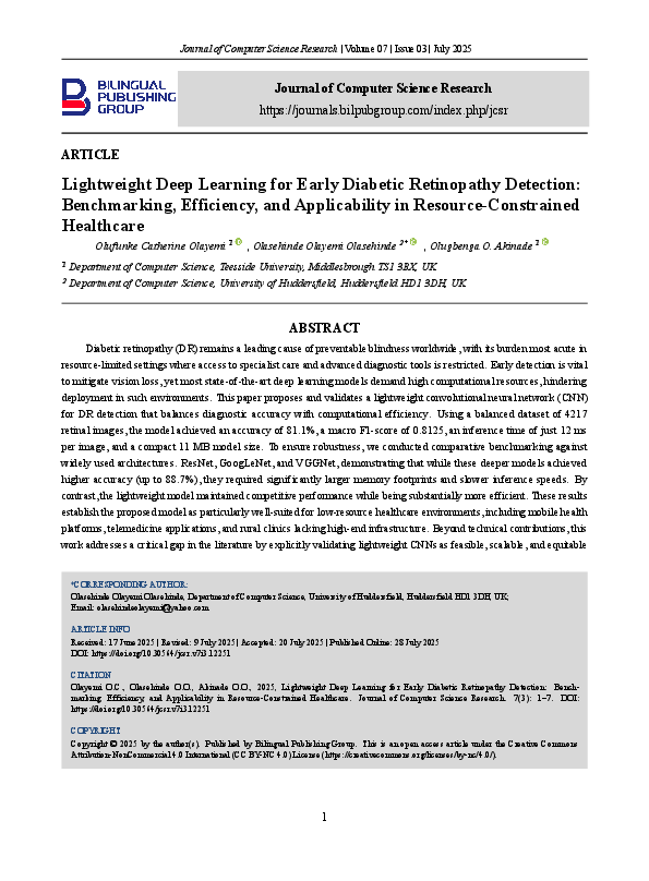 (PDF) Lightweight Deep Learning for Early Diabetic Retinopathy ...