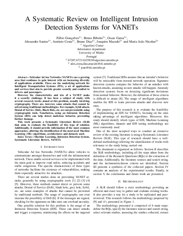 (PDF) A Systematic Review on Intelligent Intrusion Detection Systems ...