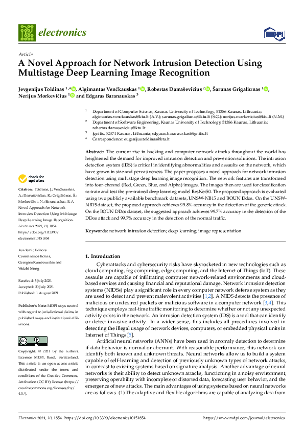 (PDF) A Novel Approach for Network Intrusion Detection Using Multistage ...