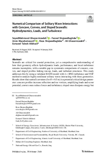 (PDF) Numerical Comparison of Solitary Wave Interactions with Concave ...