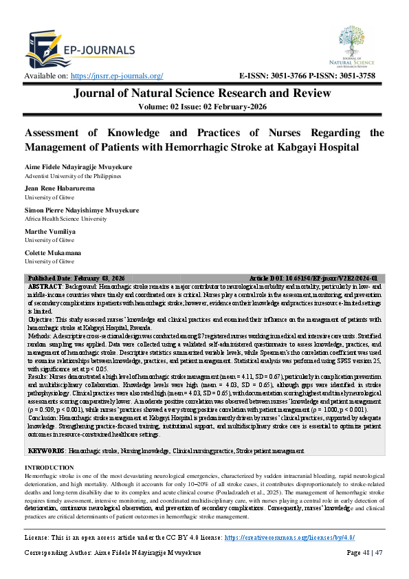 (PDF) Assessment of Knowledge and Practices of Nurses Regarding the ...
