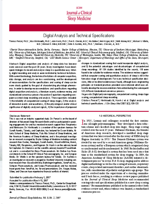 (PDF) Digital Analysis and Technical Specifications