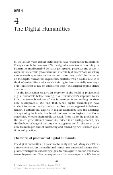 (PDF) The Digital Humanities