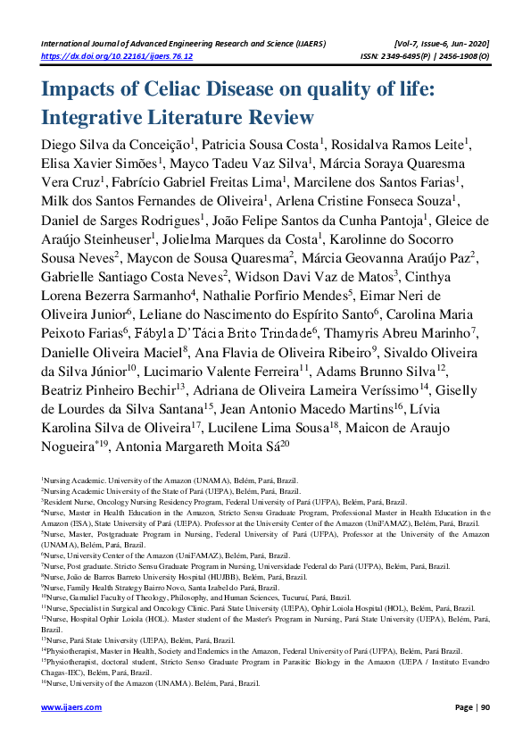 (PDF) Impacts of Celiac Disease on quality of life: Integrative ...