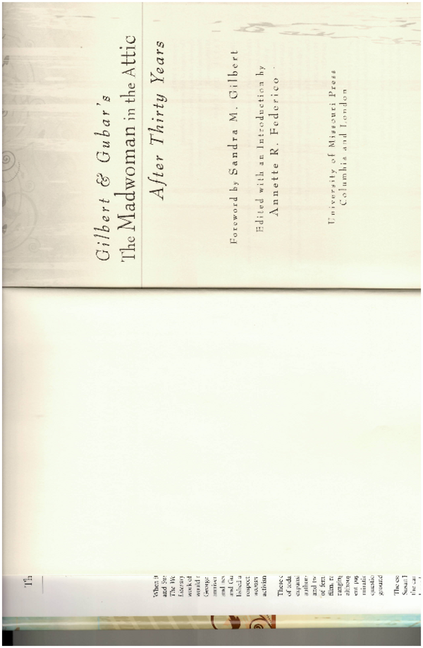 (PDF) Mimesis and poiesis: Reflections on Gilbert and Gubar's reading ...