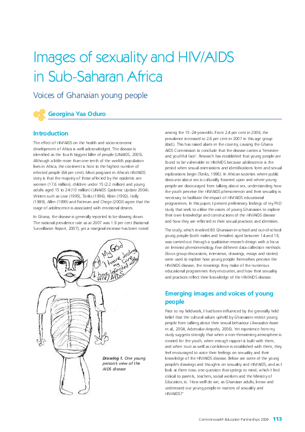 (PDF) Images of sexuality and HIV/AIDS in Sub-Saharan Africa Voices of ...